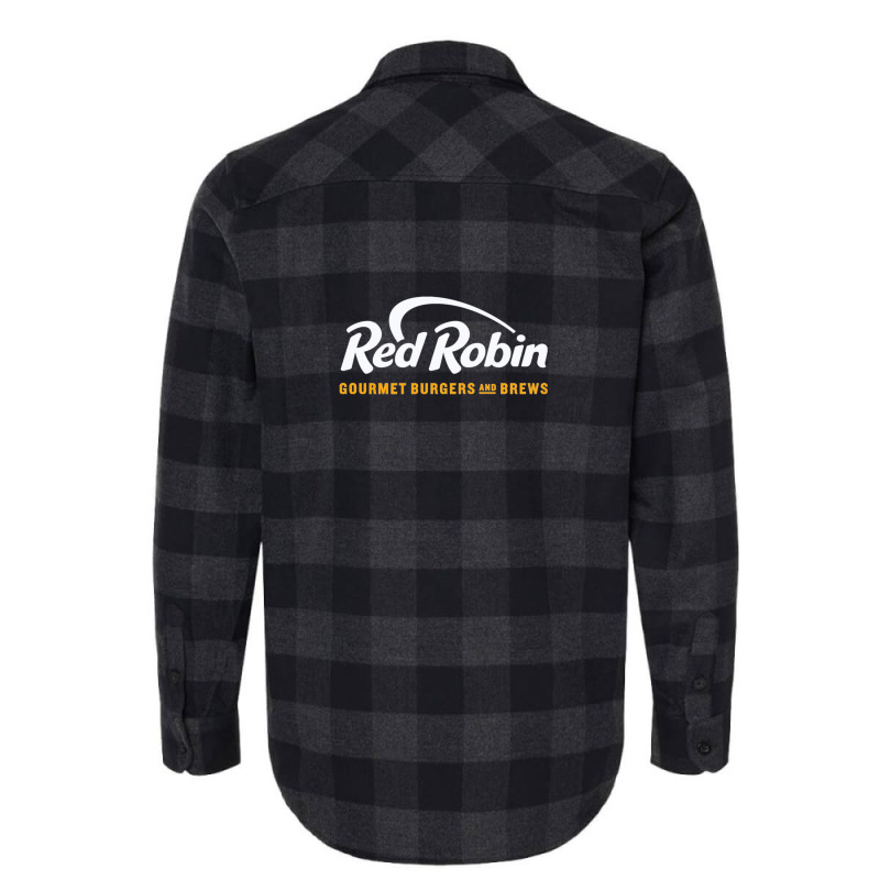 Red Robin Food Black Tee Flannel Shirt by MaryWright | Artistshot