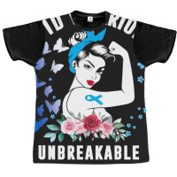 Diabetes Diabetic T1d Warrior Unbreakable Strong Woman Type 1 Diabetes Graphic T-shirt | Artistshot