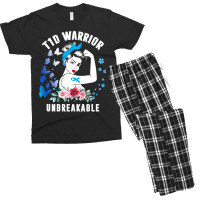 Diabetes Diabetic T1d Warrior Unbreakable Strong Woman Type 1 Diabetes Men's T-shirt Pajama Set | Artistshot