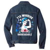 Diabetes Diabetic T1d Warrior Unbreakable Strong Woman Type 1 Diabetes Men Denim Jacket | Artistshot