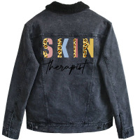 Skin Therapist Skincare Lover Skin Esthetician Unisex Sherpa-lined Denim Jacket | Artistshot