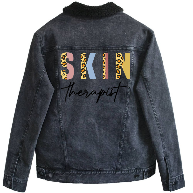 Skin Therapist Skincare Lover Skin Esthetician Unisex Sherpa-lined Denim Jacket | Artistshot