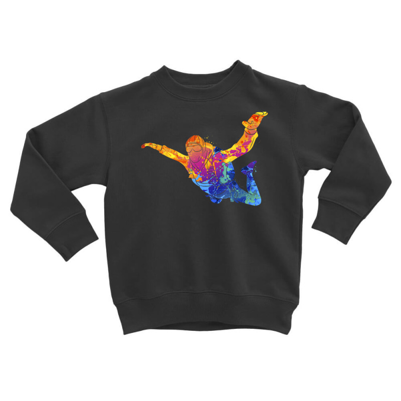 Skydiving Parachutust Extreme Sport Toddler Sweatshirt by Min06 | Artistshot