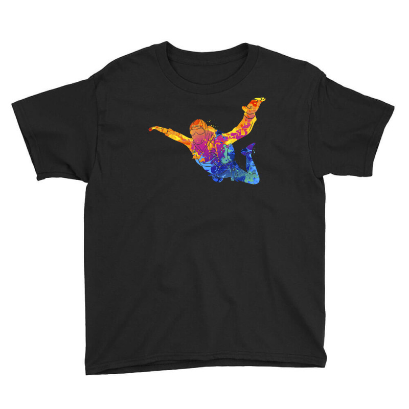 Skydiving Parachutust Extreme Sport Youth Tee by Min06 | Artistshot