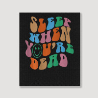 Sleep When You're Dead Aesthetic Trendy Costume 2022 Portrait Canvas Print | Artistshot