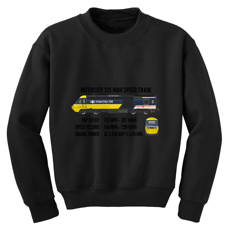 Intercity 125 High Speed Train British Rail Color Infographic Diagram Youth Sweatshirt | Artistshot