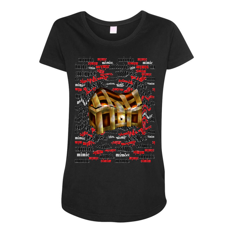 Gold Mimic Magic Chest For Dnd And Fantasy Fans Maternity Scoop Neck T-shirt by Rios Arevalo | Artistshot