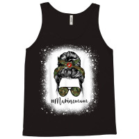 Bleached Marine Mom Life Messy Bun Funny Mothers Day Women Tank Top | Artistshot