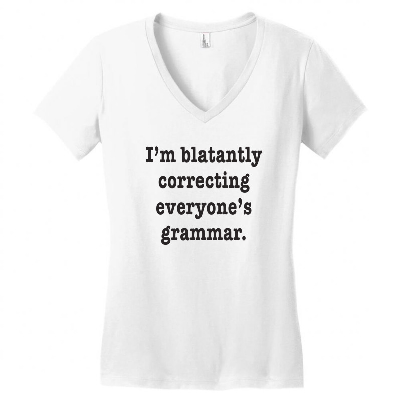 Correcting Grammar Women's V-Neck T-Shirt by NIDADESIGN | Artistshot