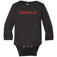 Impostor Crewmate Retro Video Game Long Sleeve Baby Bodysuit | Artistshot