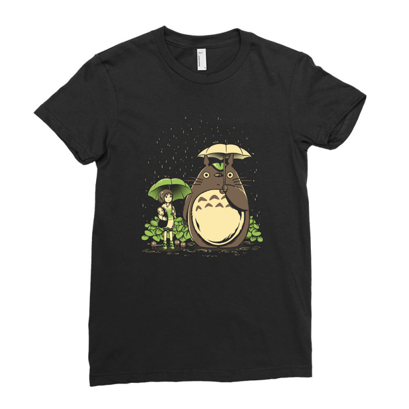 Chihiro And Totoro Ladies Fitted T-shirt | Artistshot