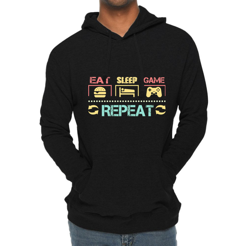 Funny Eat Sleep Game Repeat Gift For Lover Video Game-g0tdq Lightweight Hoodie by lykhongduong9enev3 | Artistshot