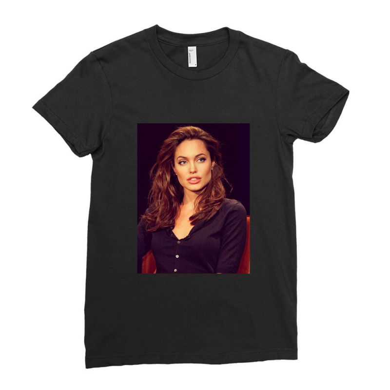 Angelina Jolie - Album 1 Ladies Fitted T-Shirt by TonyTester | Artistshot