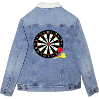 The Dartboard Unisex Sherpa-lined Denim Jacket | Artistshot