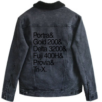 Helvetica Film Stock Unisex Sherpa-lined Denim Jacket | Artistshot