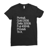 Helvetica Film Stock White Ladies Fitted T-shirt | Artistshot