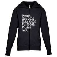 Helvetica Film Stock White Youth Zipper Hoodie | Artistshot