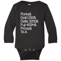 Helvetica Film Stock White Long Sleeve Baby Bodysuit | Artistshot