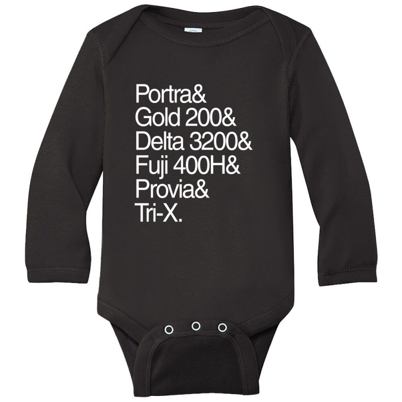 Helvetica Film Stock White Long Sleeve Baby Bodysuit by LindsayAnnSkog | Artistshot