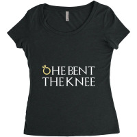 He Bent The Knee Bride Engagement Wedding Women Cute Gift Women's Triblend Scoop T-shirt | Artistshot