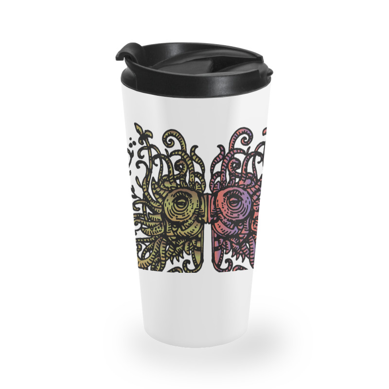 Mask Of An Aztec Warrior Travel Mug | Artistshot