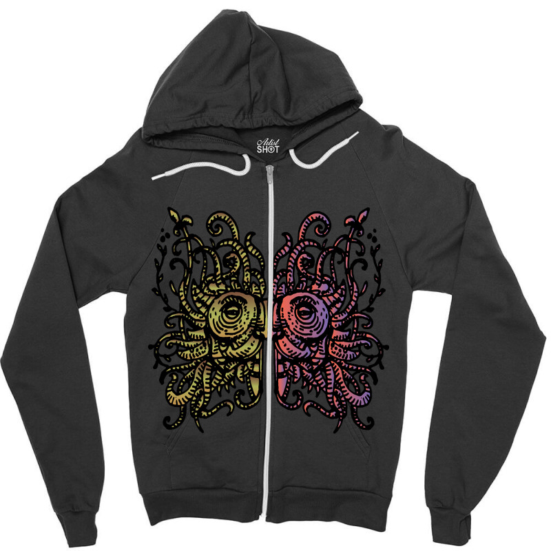 Mask Of An Aztec Warrior Zipper Hoodie | Artistshot