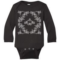 White Lines Flowers Name Is Vatochnick Long Sleeve Baby Bodysuit | Artistshot