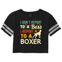 Boxer Dog Funny Wfh Boxer Dog Boss Coworker Work From Home Pet Owner 3 Scorecard Crop Tee | Artistshot