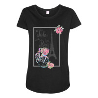 Take Me To Paris Eiffel Tower, Love Paris, French Maternity Scoop Neck T-shirt | Artistshot