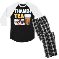 Tambi Tea Innum Varala Tamil Comedy Quote Chennai Men's 3/4 Sleeve Pajama Set | Artistshot