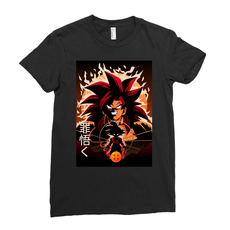 Super Saiyan 4-fdftd Ladies Fitted T-Shirt by femalesbaubles | Artistshot