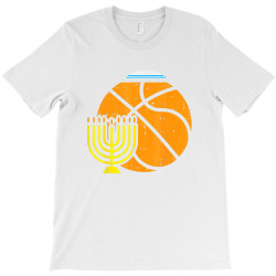 Jewish Basketball Menorah Hanukkah Chanukah Sport Lover Gift T-shirt Designed By Lequyardore4