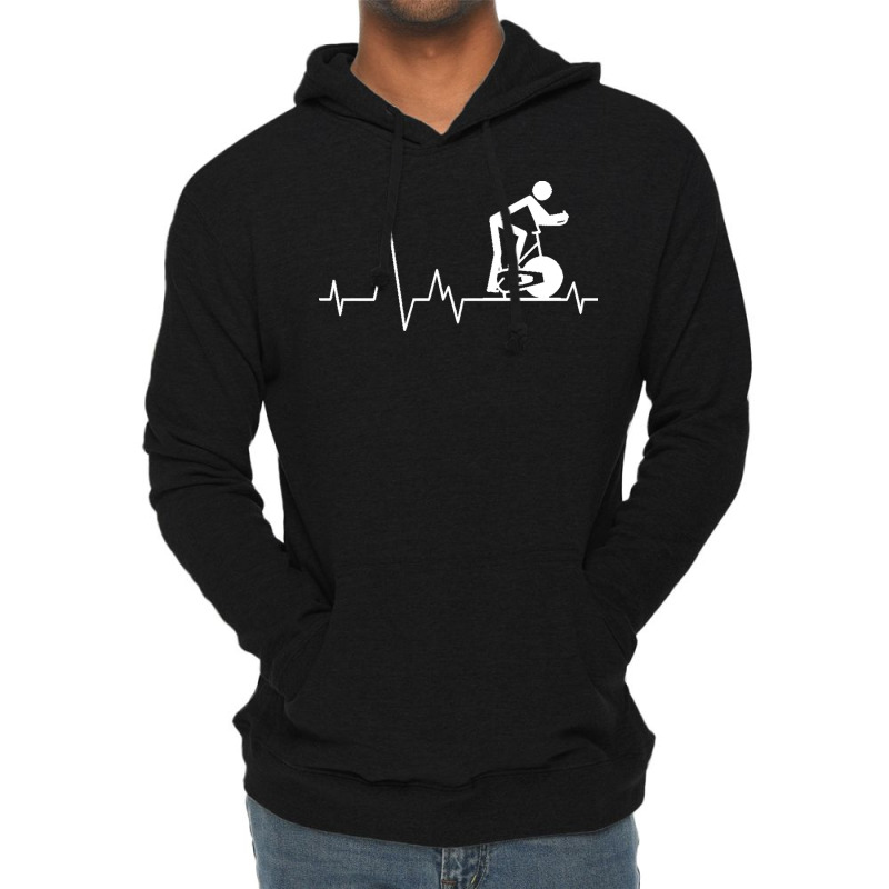 Cycling T  Shirt Indoor Spinning Cycle Heartbeat T  Shirt Lightweight Hoodie | Artistshot