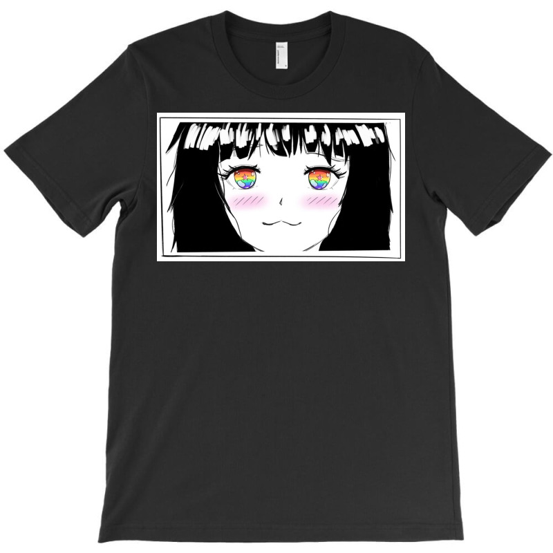 Kawaii Anime Girl With Rainbow Eyes For Pride T-shirt | Artistshot