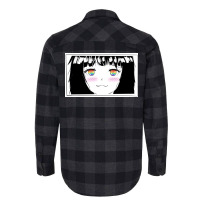 Kawaii Anime Girl With Rainbow Eyes For Pride Flannel Shirt | Artistshot