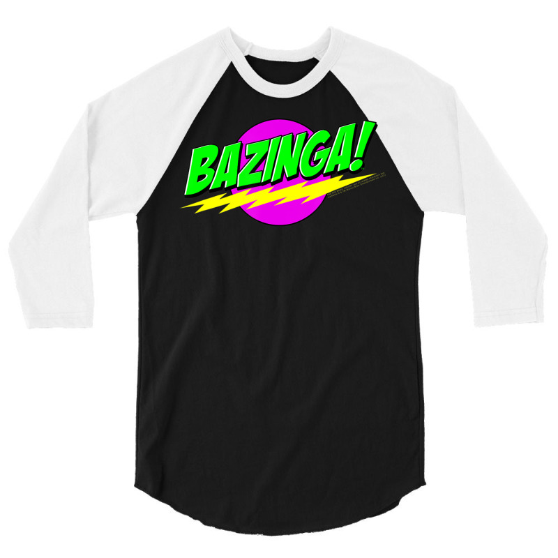 The Big Bang Theory Neon Bazinga! 3/4 Sleeve Shirt | Artistshot