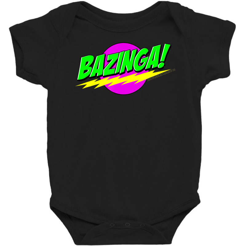 The Big Bang Theory Neon Bazinga! Baby Bodysuit | Artistshot