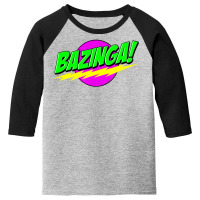 The Big Bang Theory Neon Bazinga! Youth 3/4 Sleeve | Artistshot