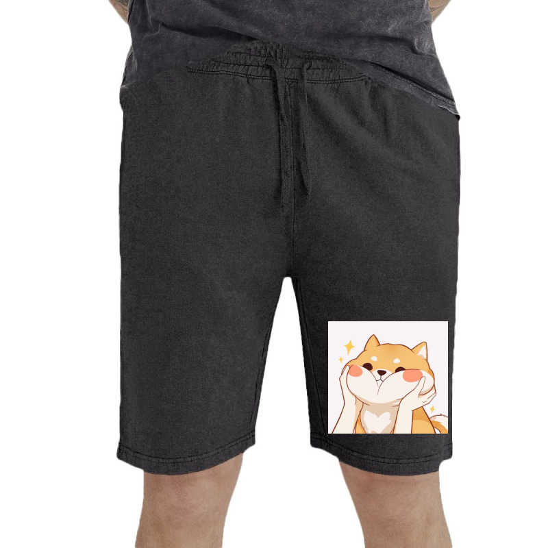 Kawaii Shiba Inu Vintage Short | Artistshot