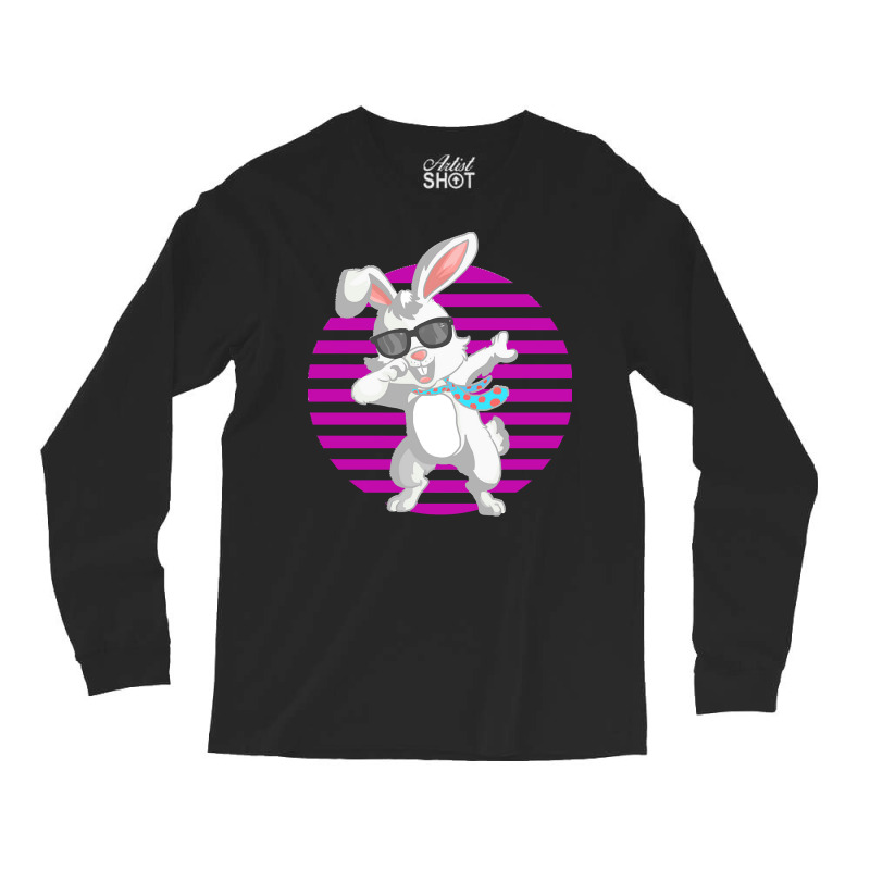 Dabbing Bunny Funny Rabbit T  Shirt Funny Dabbit Dabbing Rabbit Sungla Long Sleeve Shirts | Artistshot