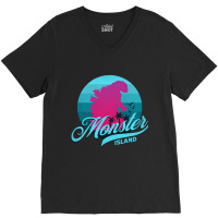 Monster Island (3) V-neck Tee | Artistshot