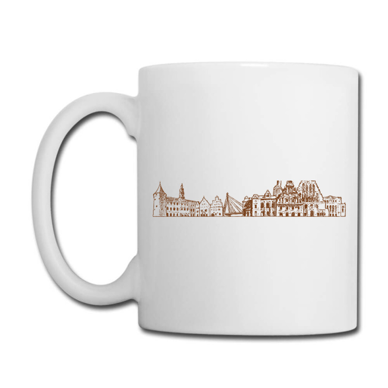 Riga Hand Drawn Skyline Coffee Mug | Artistshot