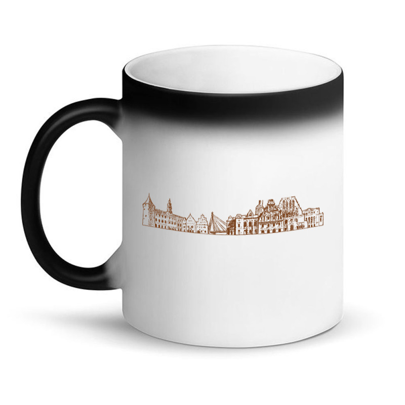 Riga Hand Drawn Skyline Magic Mug | Artistshot