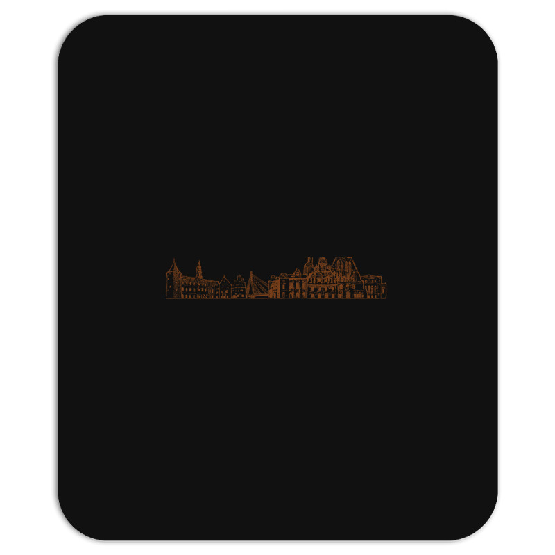 Riga Hand Drawn Skyline Mousepad | Artistshot