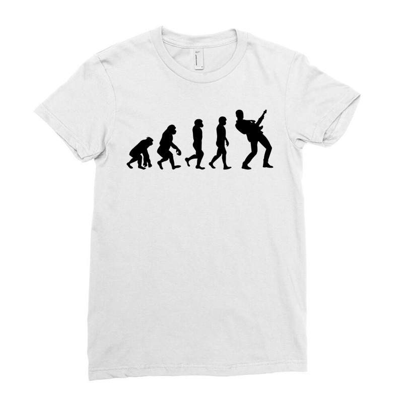 Bass Guitar Player Musician Bassist Evolution Ladies Fitted T-shirt | Artistshot