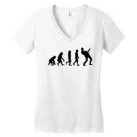 Bass Guitar Player Musician Bassist Evolution Women's V-neck T-shirt | Artistshot