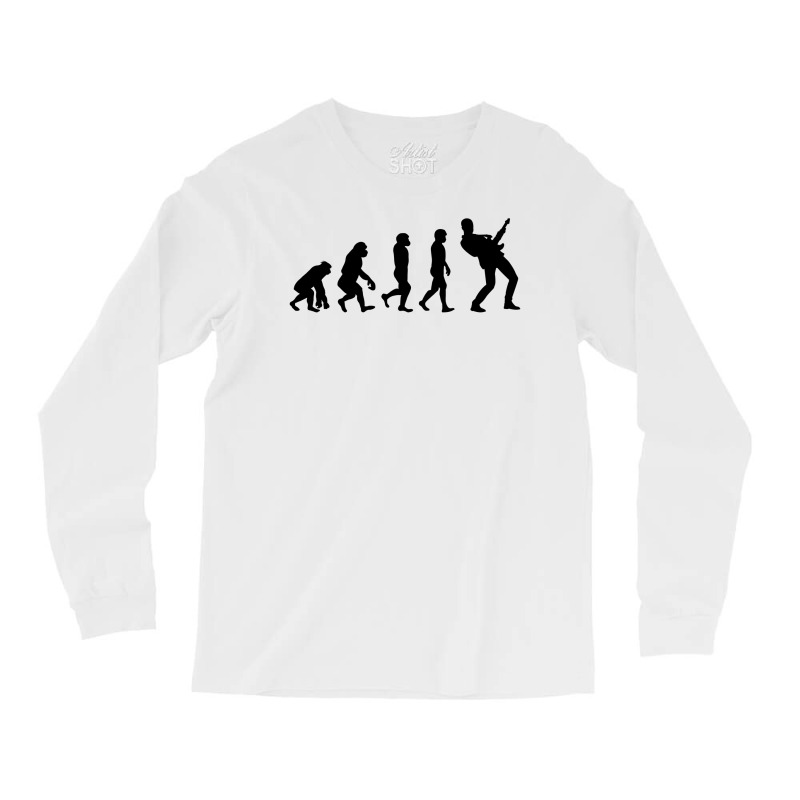 Bass Guitar Player Musician Bassist Evolution Long Sleeve Shirts by Tasteful Tees | Artistshot