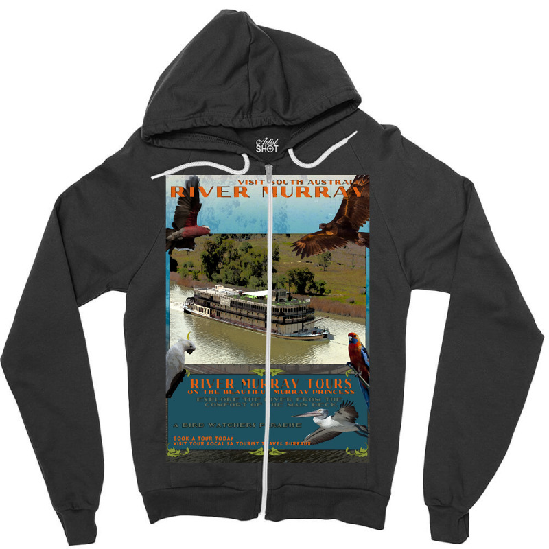 River Murray Retro Travel 01a Zipper Hoodie | Artistshot