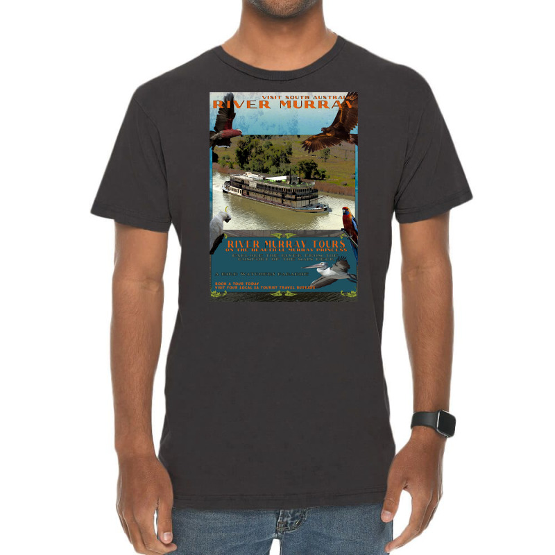 River Murray Retro Travel 01a Vintage T-shirt | Artistshot