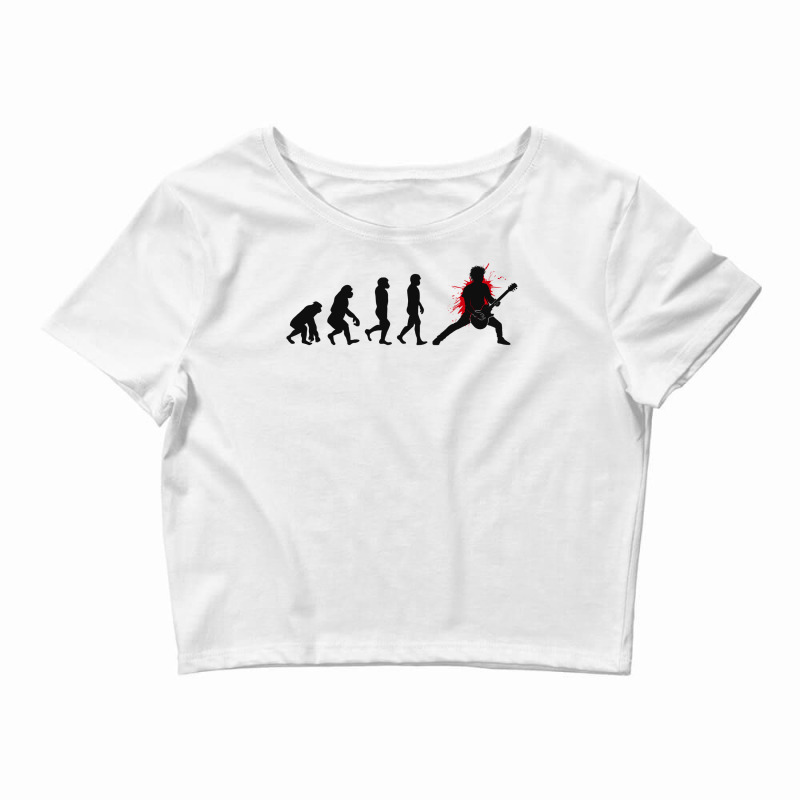 Bass Guitar Player Musician Bassist Evolution Crop Top | Artistshot